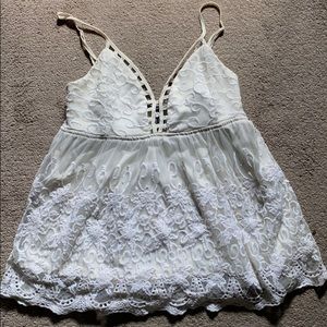 2 for $15 forever 21 cream peplum style top